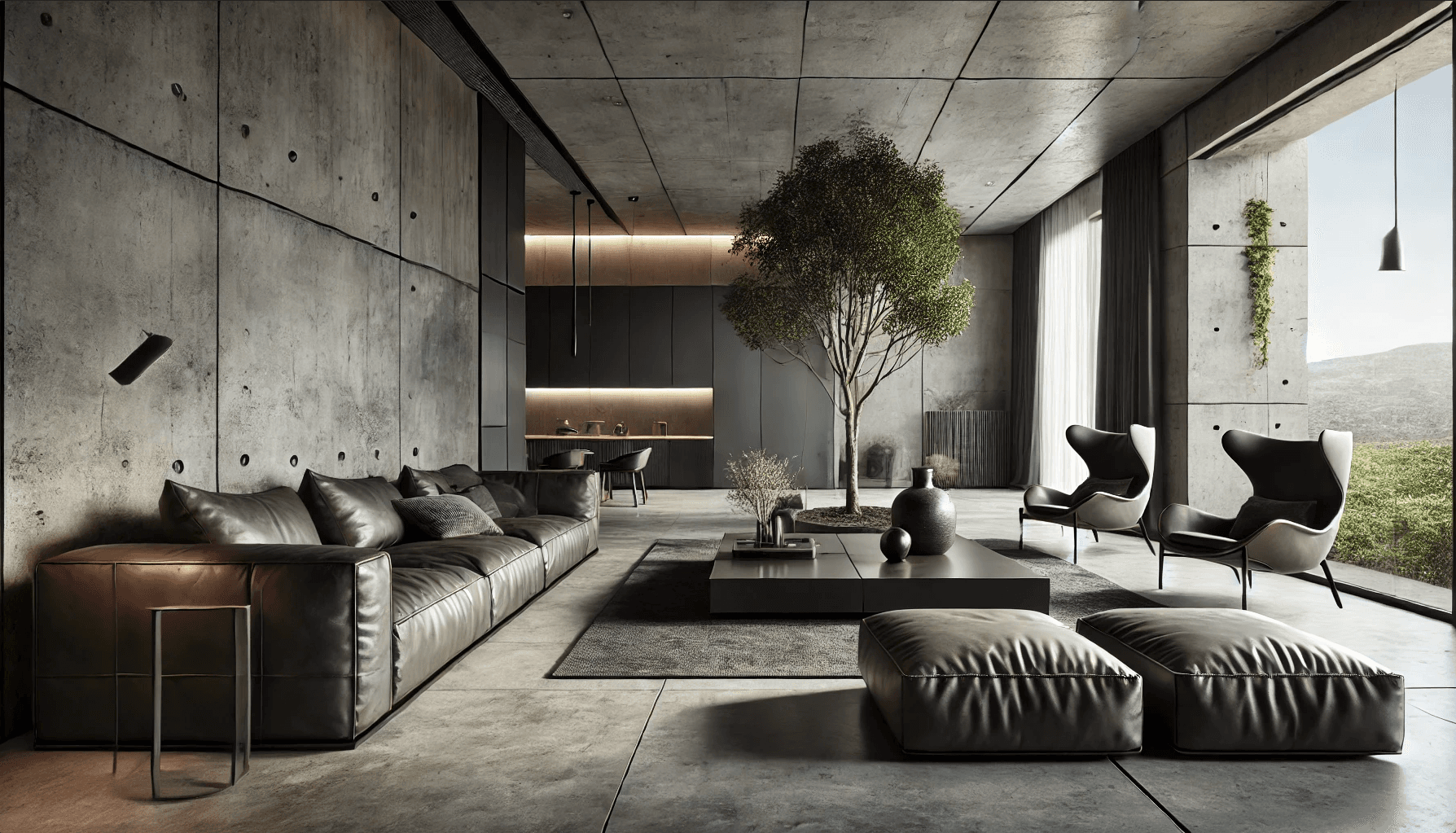 Contemporary concrete decor